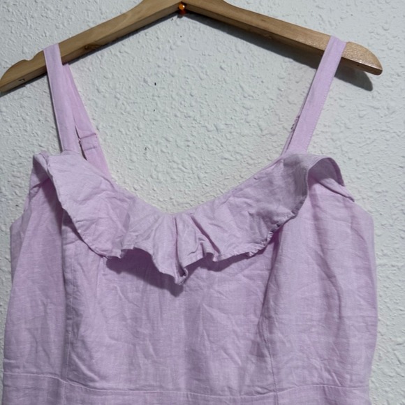 Old Navy M‎ Purple Ruffle Smocked Bodice Midi Dress Sundress Summer Casual - Picture 2 of 10